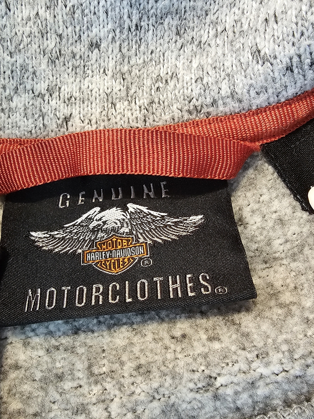 Harley-Davidson Womens Gray Heather Zip-Up Jacket - Picture 3 of 4